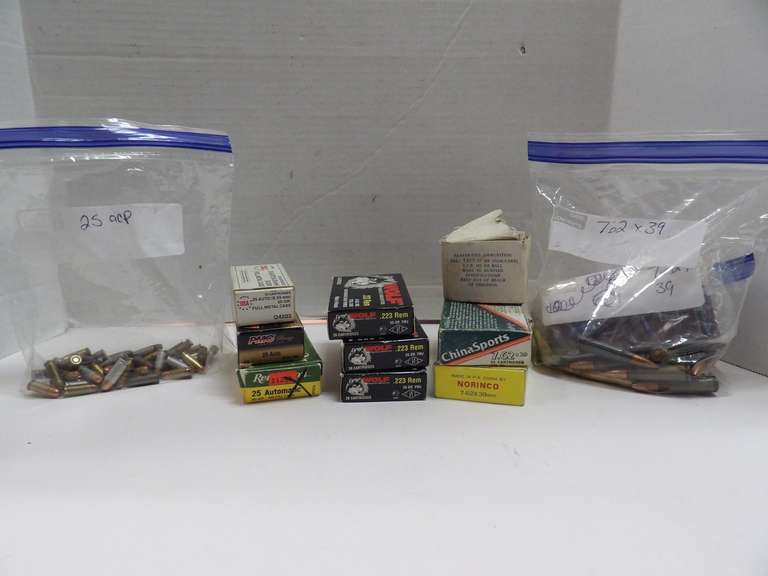 MIXED LOT OF 25 AUTO,.223,7.62, AND 30-06 AMMUNITION image