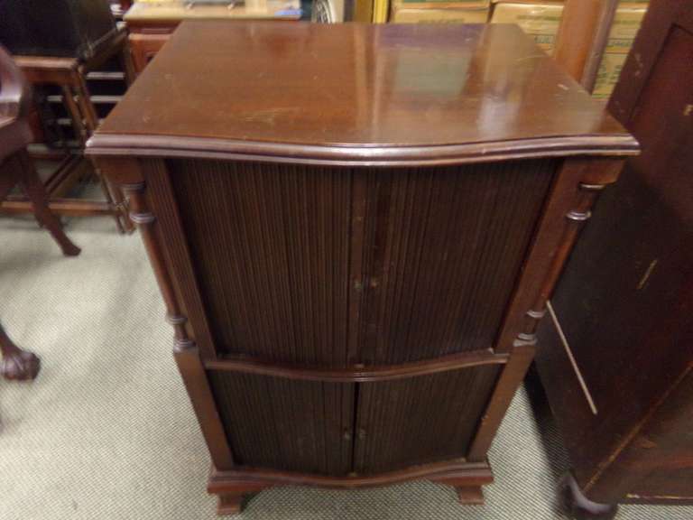 ANTIQUE MAHOGANY PHOTOGRAPH OR RECORD CABINET image