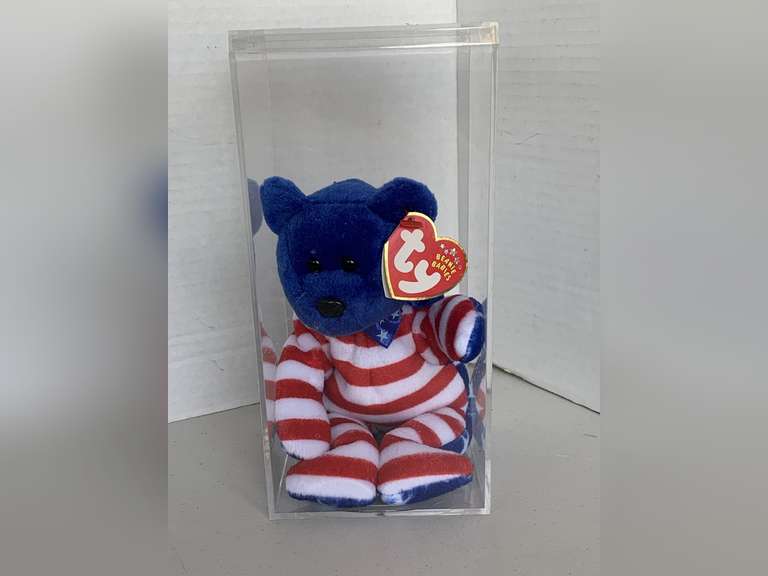 2001 TY BEANIE BABY "LIBERTY" W/ TAG ERROR IN DISPLAY BOX image