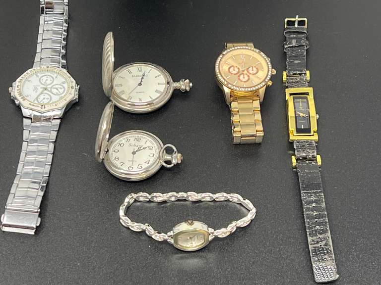 Assorted ladies fashion watches/pocket watches, see pictures for details. image