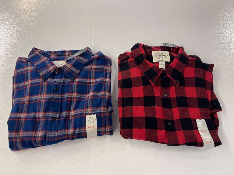 St. John’s Bay flannel shirts, size 5 XL, still new with the tags, see pictures for details. image