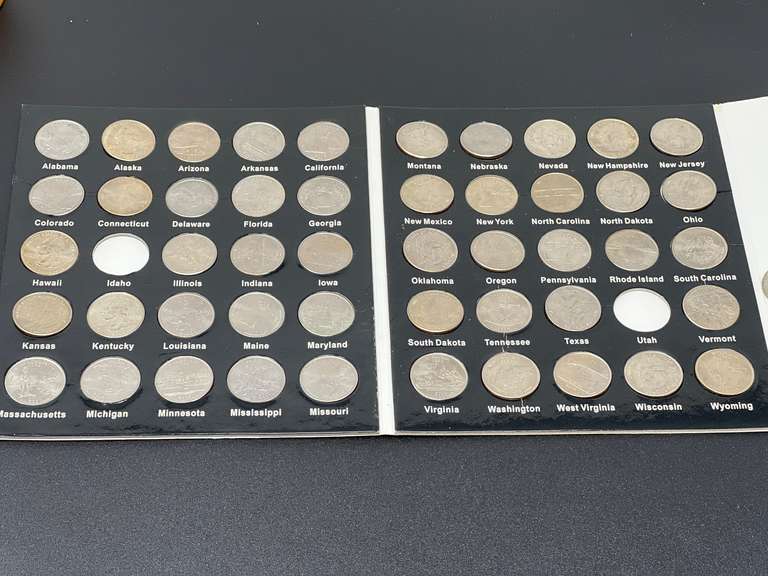 US quarter collection, two pieces are missing, see pictures for details. image