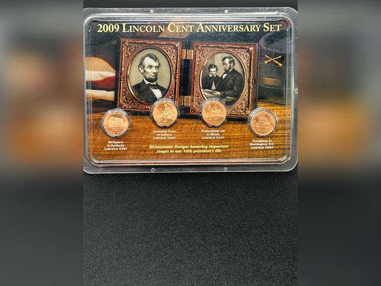 2009 Lincoln cent anniversary set, see pictures for details. image