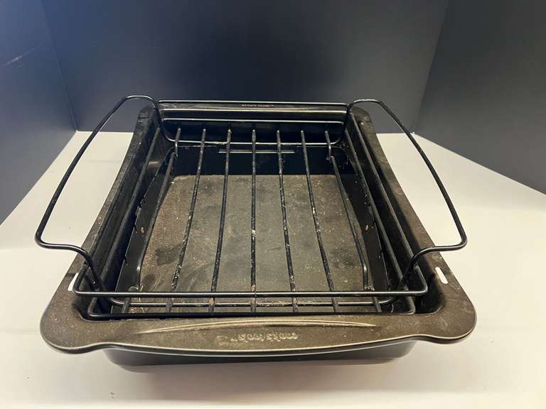 Cooks Tools roasting pan with roasting rack, see pictures for details. image