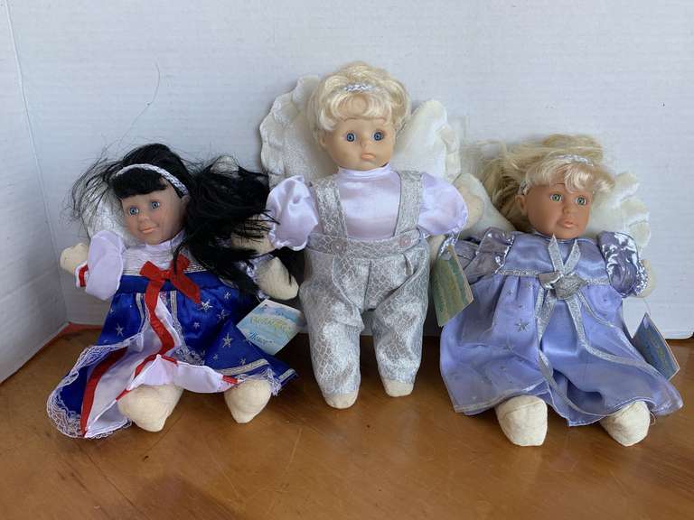 3 VINTAGE BEAN ANGELS (PEACE, FRIENDSHIP, HONOR) image