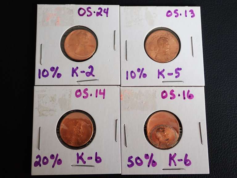 (4) ERROR PENNIES - SEE ALL PHOTOS image