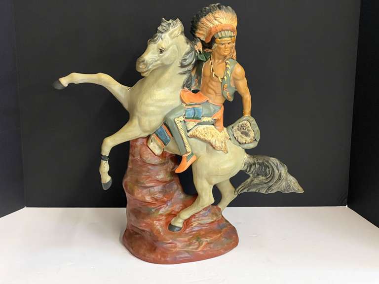 Ceramic Native American sculpture, the tail and front legs appear to have been broken but repaired, see pictures for details. image