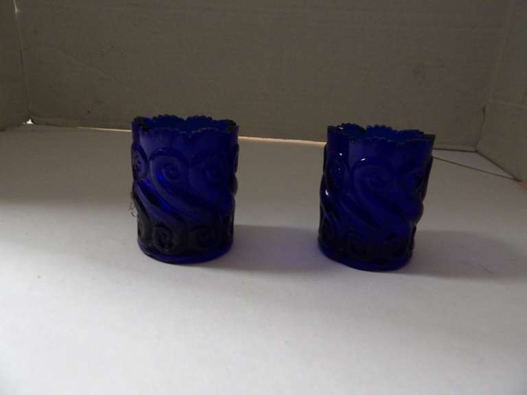 2 VINTAGE LE SMITH TOOTHPICK HOLDER REPEAT PATTERN image