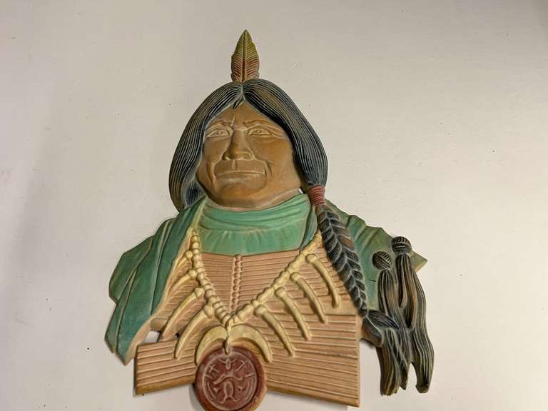 Native American wall plaque, see pictures for details. image