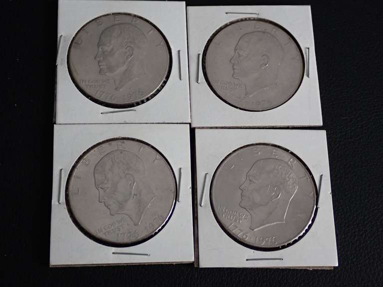 (4) 1976 BICENTENNIAL IKE DOLLAR COINS image