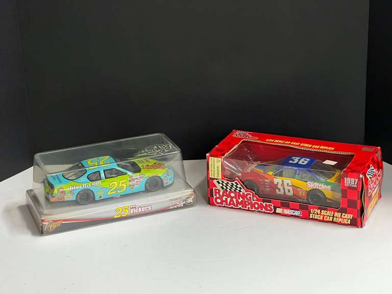 #25 and #36 NASCAR replicas, two pieces, 1/24 scale, comes with original boxes, see pictures for details. image