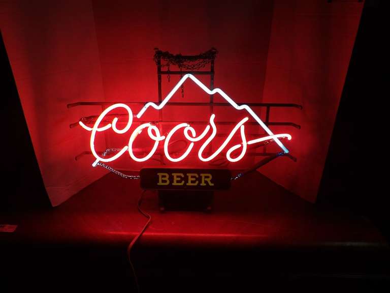 COORS BEER NEON LIGHT ADVERTISEMENT image