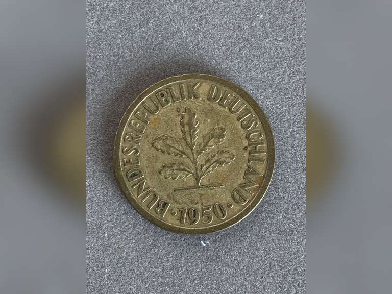 1950 RARE GERMAN 10 PFENNIG COIN - CHECKOUT image