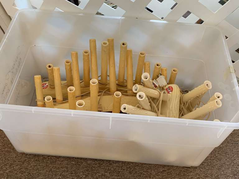 LARGE TOTE FULL OF WINDOW CANDELABRAS image