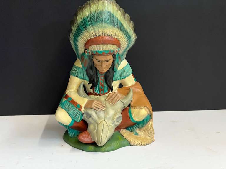Ceramic Native American figurine, see pictures for details. image