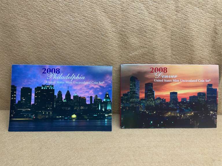 2008 UNCIRCULATED COIN SETS DENVER & PHILADELPHIA MINTS image