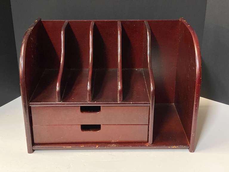 Wooden desktop organizer, see pictures for details. image