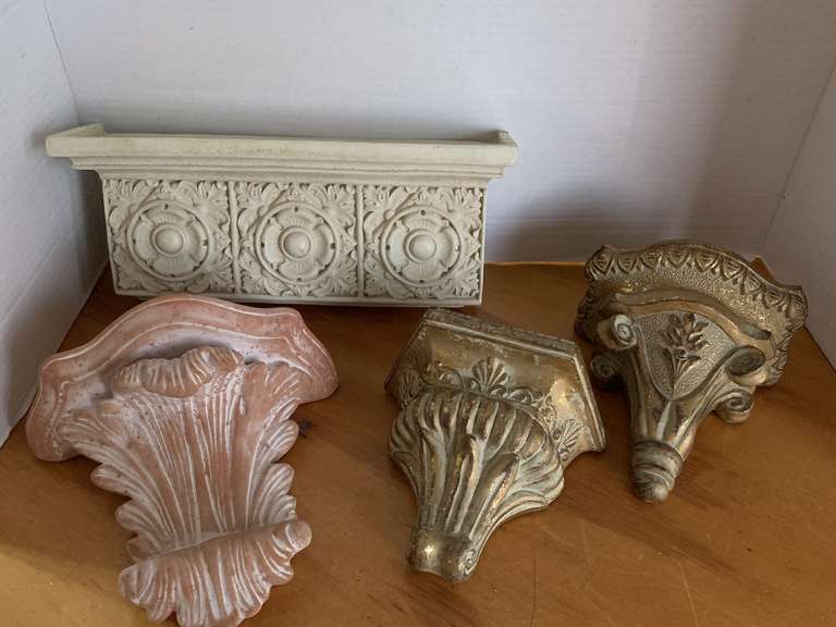 SHELF LOT OF ASSORTED WALL SCONCES image