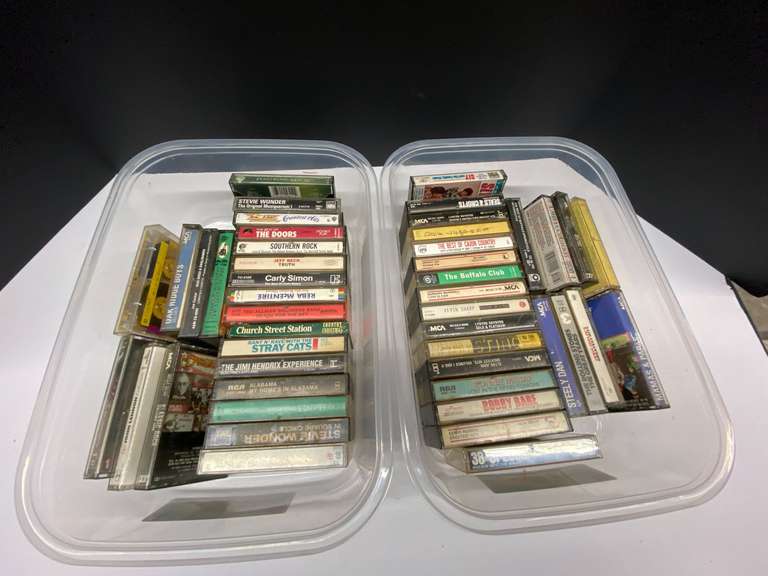 Assortment of vintage cassettes, tubs are not included, see pictures or details. image