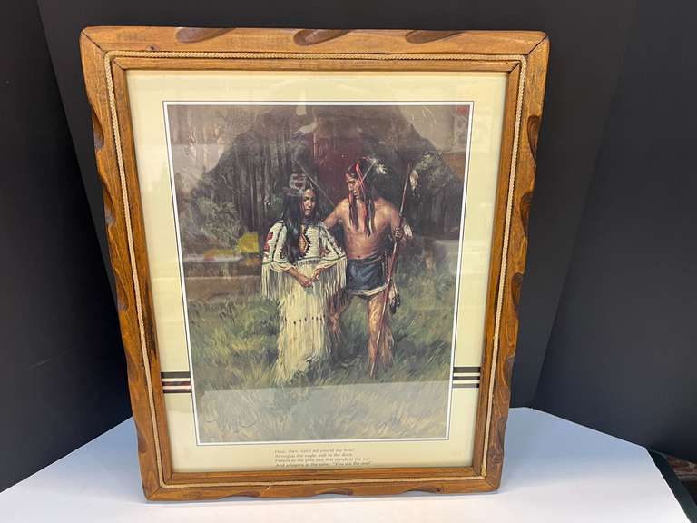 Framed print titled "The Meeting" by artist Vel Miller. See pictures for details. image