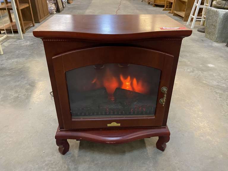 Cambridge electric heater with glass front, powers up, see pictures for details. image