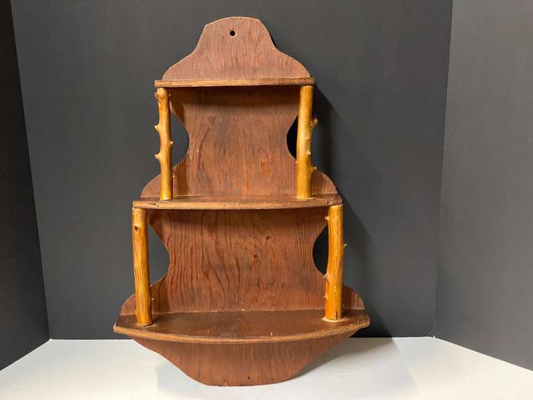 Wall mount, customized curio shelf, see pictures for details. image