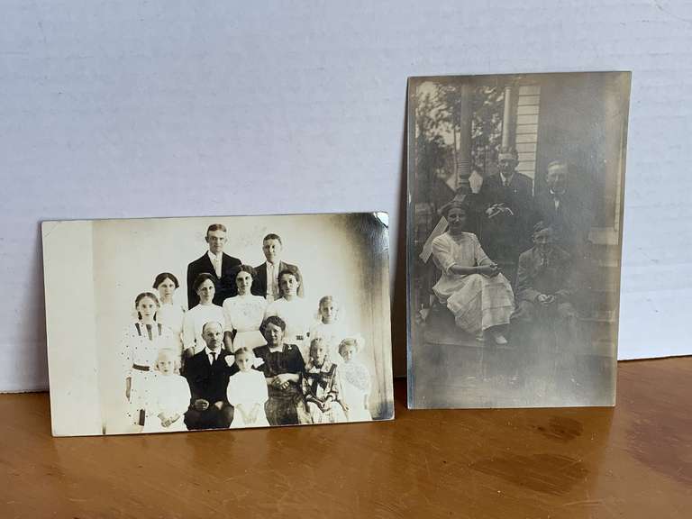 2 ANTIQUE PHOTO POSTCARDS image