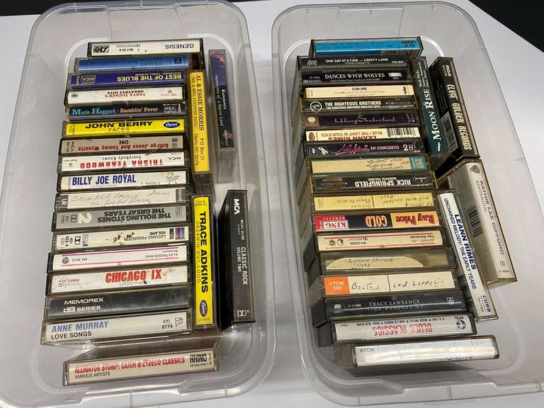 Assortment of vintage cassettes, tubs are not included, see pictures or details. image