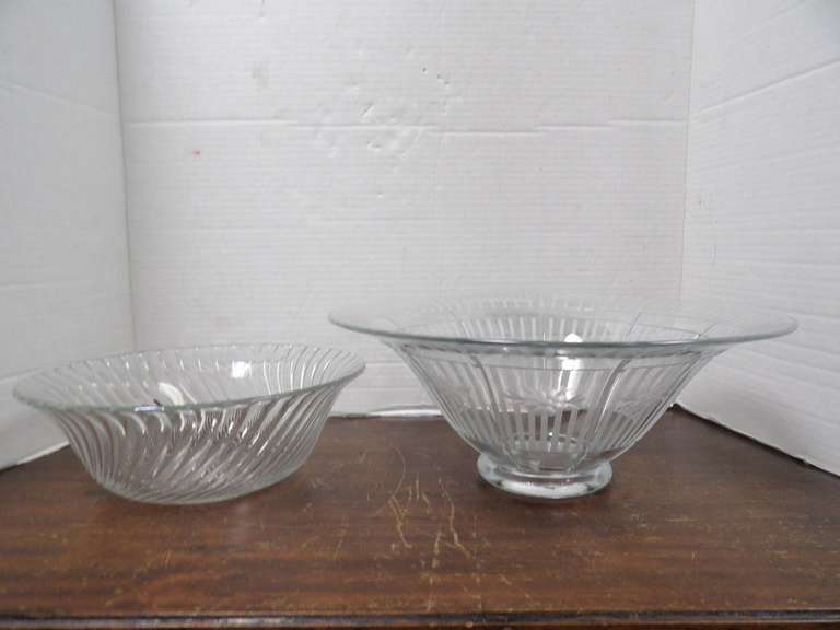 TWO LARGE GLASS BOWLS image