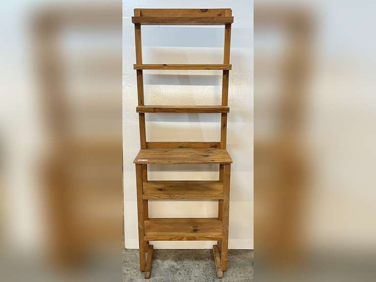Custom six shelf wooden shelving unit, see pictures for details. image
