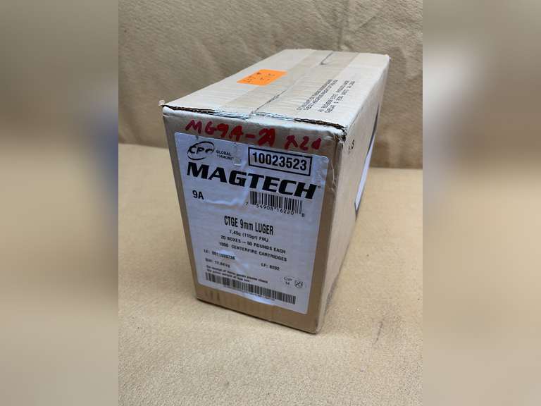 20 BOXES MAGTECH 9MM FMJ - 1000 RDS TOTAL image