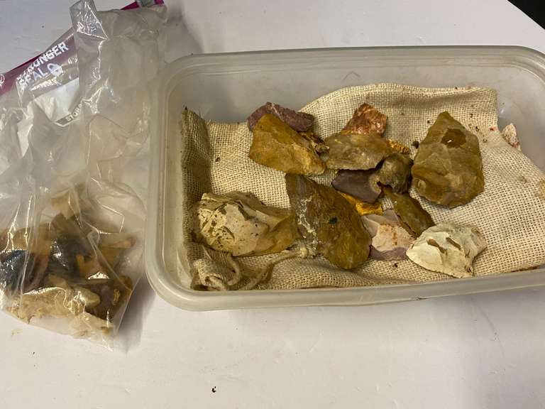 Assorted arrowhead shards, see pictures for details. image