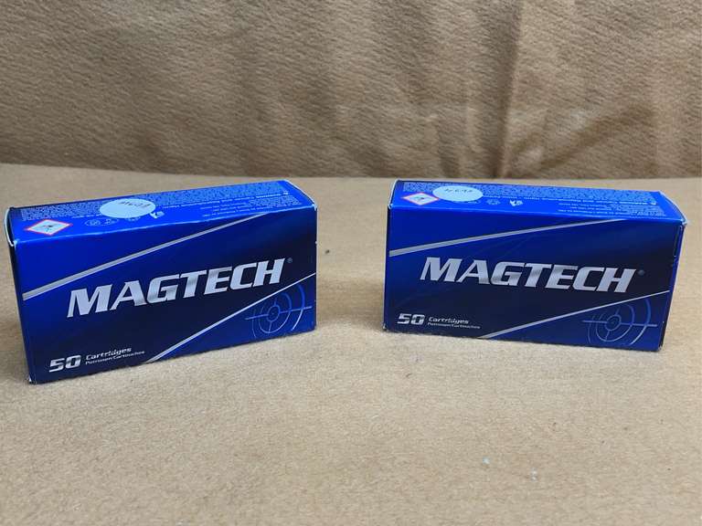 2 BOXES MAGTECH 9MM FMJ - 100 RDS TOTAL image