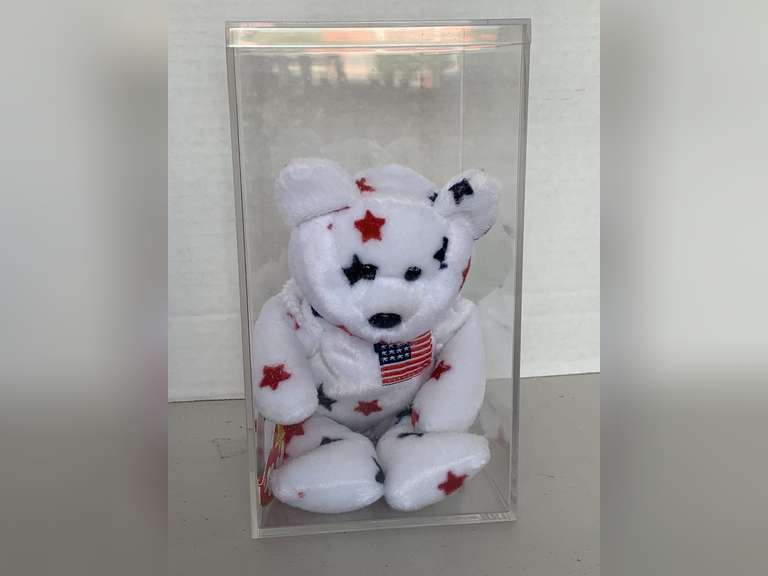 1997 TY BEANIE BABY "GLORY" W/ TAG ERROR IN DISPLAY BOX image