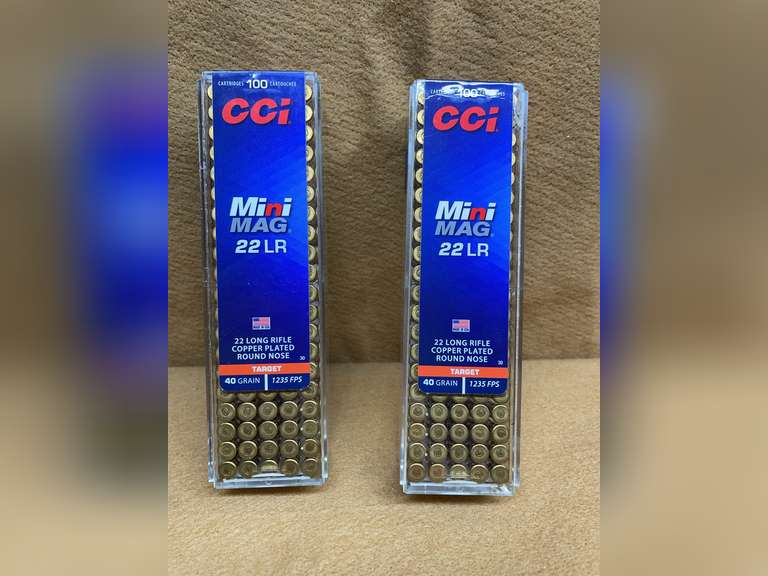 2 BOXES CCI MINI MAG 22 LR TARGET - 200 RDS TOTAL image
