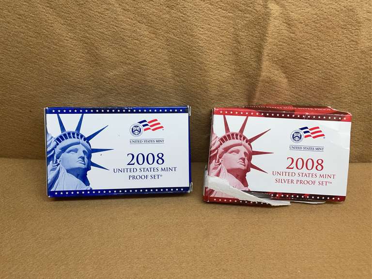 2008 UNITED STATES MINT PROOF SETS DENVER & PHILADELPHIA MINTS image
