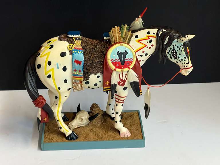 “War Pony”, numbered sculpture from “The Trail of Painted Ponies”, see pictures for details. image