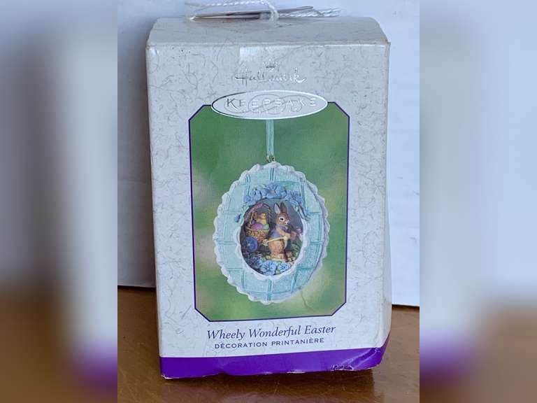 2001 HALLMARK "WHEELY WONDERFUL EASTER" EASTER ORNAMENT image