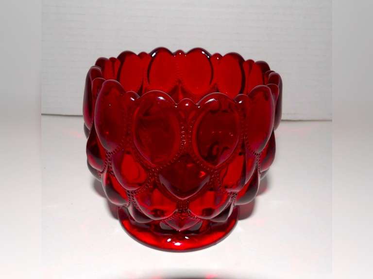 VINTAGE RUBY RED BOWL UV REACTIVE image