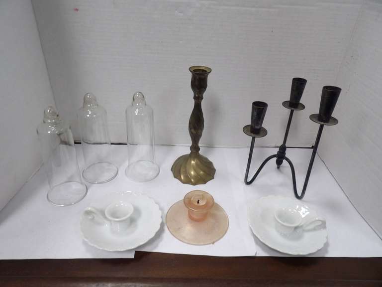 MIXED LOT OF CANDLE HOLDERS image