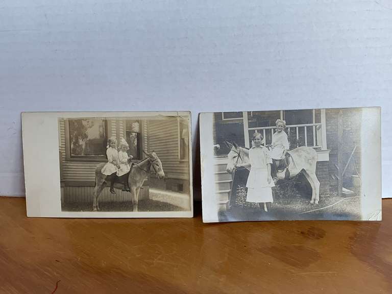 2 ANTIQUE PHOTO POSTCARDS image