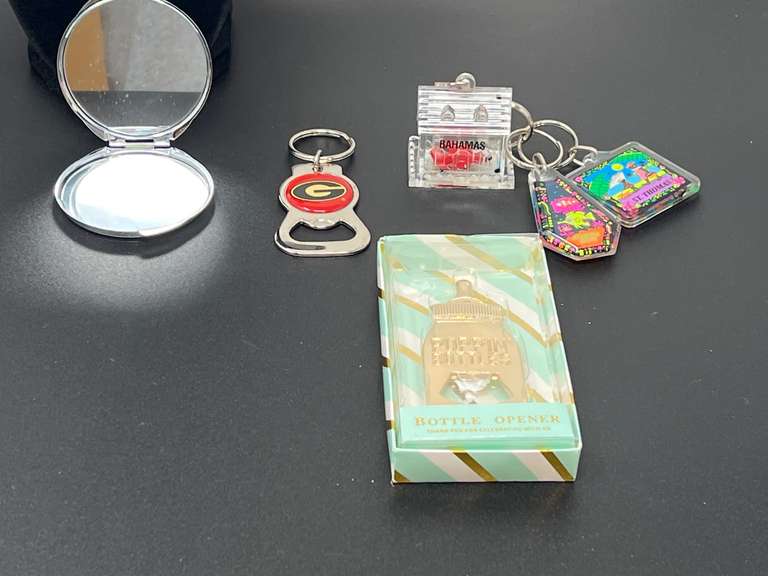 Bottle openers, keychains, and ladies compact. See pictures for details. image