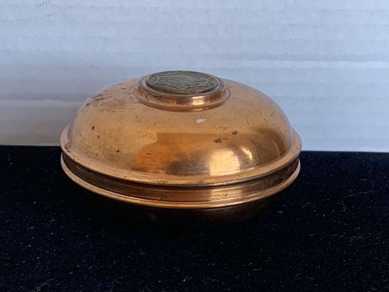 VINTAGE COPPER TRINKET BOX MADE IN JERUSALEM - CHECKOUT image