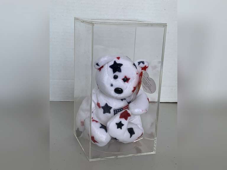 1997 TY BEANIE BABY "GLORY" W/ TAG ERROR IN DISPLAY BOX image