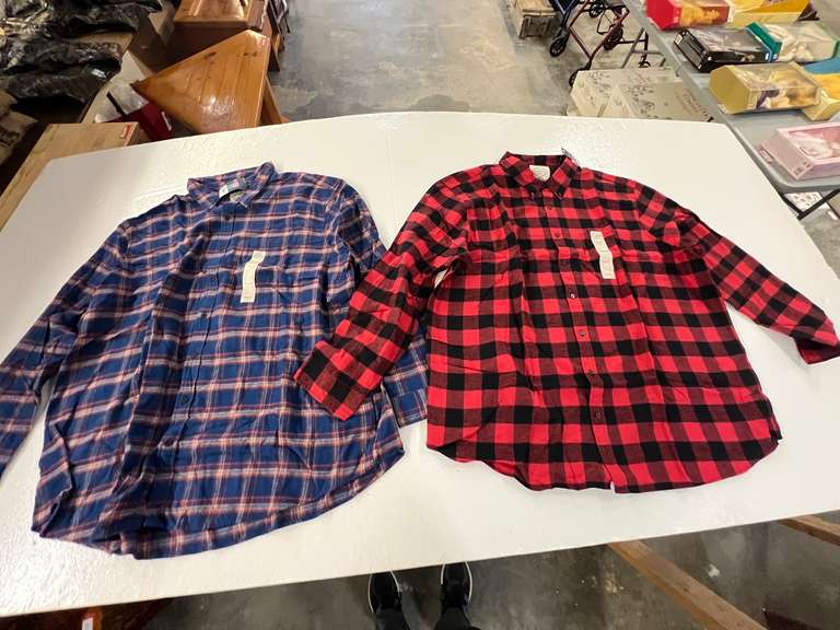 St. John’s Bay flannel shirts, size 4 XL, still new with the tags, see pictures for details. image