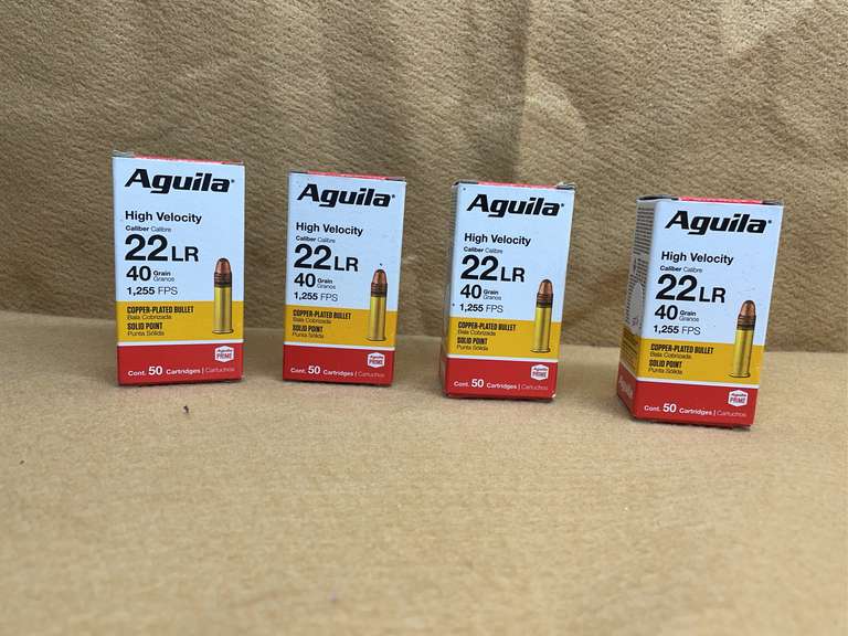 4 BOXES AGUILA 22 LR SUPER EXTRA CPRN - 200 RDS TOTAL image