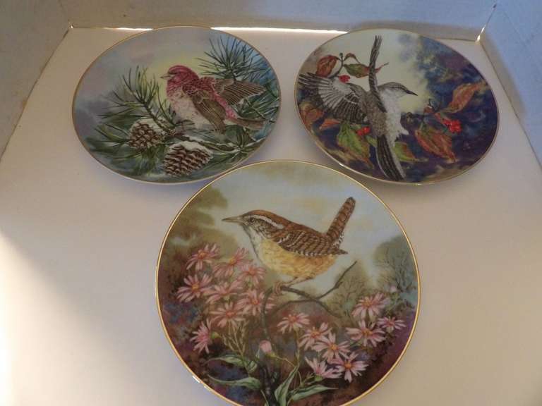 SET OF THREE SONGBIRD OF THE SOUTH COLLECTORS PLATES BY SOUTHERN LIVING image