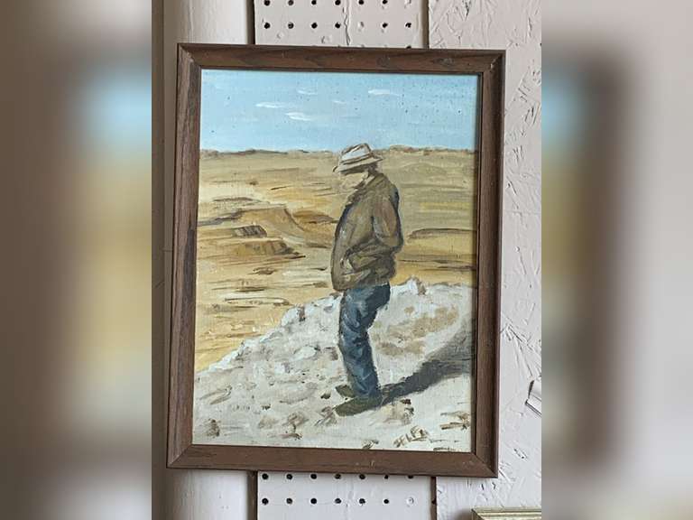 ORIGINAL OIL ON BOARD BY SELF 13 7/8" X 18" image