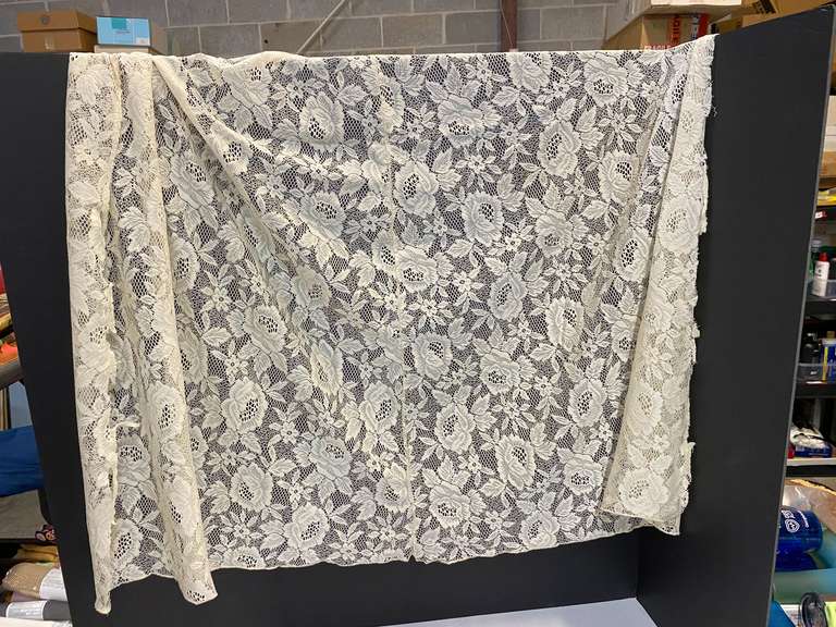 Partial piece of table covering fabric, see pictures for details. image