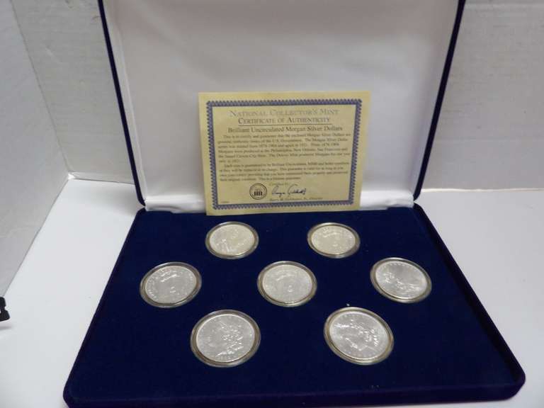 NATIONAL COLLECTORS MINT BRILLIANT UNCIRCULATED MORGAN, SILVER DOLLAR COLLECTION image